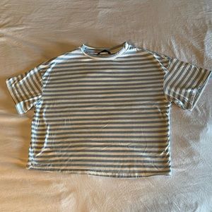 Women’s SHEIN blue/white striped crop top, EUC, like new